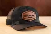 862 Camo Custom Leather Patch Hat